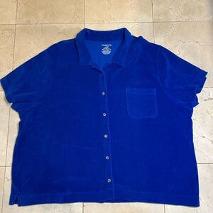 Terry Cabana Shirt - Royal Blue